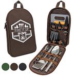 13 PC Grilling and Cooking Utensils for The Outdoors (Brown (Mi))