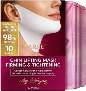 MAREE V Line Lifting Mask - Anti Aging Neck Lift Tape & Chin Strap for Sleeping - Tightening and Lifting Neck Wrinkle Patch and Double Chin Reducer for Face Lift - Depuffer Jawline Shaper Facial Masks