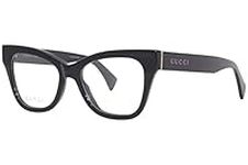 Gucci GG1133O-003 Black Cat-Eye Women's Eyeglasses, Black/Pink-logo-003, Lens-52 Bridge-18 B-42.2 ED-58 Temple-145