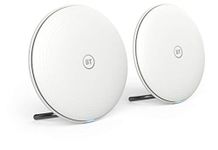 BT Whole Home Wi-Fi, Pack of 2 Discs, Mesh Wi-Fi for seamless, speedy (AC2600) connection, Wi-Fi everywhere in small to medium homes, App for complete control and 3 year warranty, White