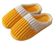 DRUNKEN Slippers For Women Men Winter Sandals Casual Flats Home Footwear Man Girls Sliders Flip Flops Chappals Ladies Clogs Sleeper Slides Stylish Ortho Soft Yellow 5 6UK