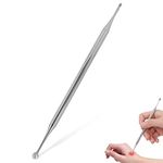 Acupuncture Pen, Dual Head Stainless Steel Portable Facial Reflexology Tools Finger Massage Tool Reflexology Pen for Deep Tissue