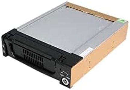StarTech.com Rack Mobile en Aluminium Robuste pour Disque Dur HDD SATA de 3,5" avec Plateau Amovible pour Baie de 5,25" (DRW150SATBK)