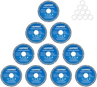 AUPREX 10 Pack 4 Inch Indestructible Disc for 4-1/2 Angle Grinder, Ultra-Thin Diamond Cutting Wheel for Cutting Everything in Seconds, Circular Saw Blades for Ceramic, Tile, Metal-Blue