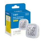 Tapo T315 Smart Room Thermometer & Hygrometer, Indoor Temperature Monitor & Humidity Sensor, 2.7″ E-Ink Display, Hub Required, Real-Time App Notifications, Free 2-Year Data Storage