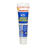 UniBond White Grout Reviver Pack with Sponge Applicator , Waterproof Anti-Mould Tile Grout Whitener for Bathrooms and Kitchens, 1x125ml