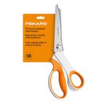 Fiskars Pinking Shears, Gifts for Mom, Fabric Scissors with Ergonomic Handle,Zig Zag Edge and Stainless Steel Blades, Orange/White
