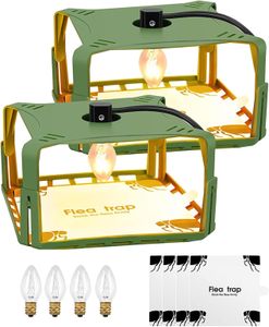 GAESHOW Flea Trap Lamp 2-Pack – Indoor Insect Catcher