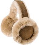 SNUGRUGS Ladies Full Sheepskin Ear Muffs with Gift Box - Chestnut