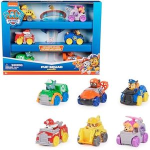 PAW Patrol Pup Squad Racers, Confezione Regalo con 6 veicoli, giocattoli per bambini e bambine da 3 anni in su