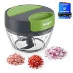 Ibergrif M502 Manual Food Chopper, Multi-Functional Hand Chopper with Feeding Port, BPA Free, Onion Cutter for Vegetables, Meat, Baby Supplement Food