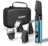 Body Hair Trimmer for Men, kensen 3-in-1Body Groomer for Men, Men's Groin & Pubic Hair Trimmer, Wet/Dry Cordless Waterproof Male Hygiene Razor, Men's Gift (Green)