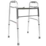 PCP Lightweight Walker, Double Fold Release, Four Tips, Adjustable Mobility Standing Aid, Adult Size