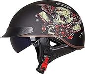 Vintage Motorcycle Helmet Open Face