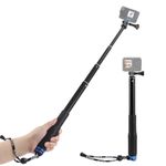 TYBYBB Selfie Stick Extendable 94 cm Monopod Camera Waterproof Telescopic Pole Compatible with DJI Osmo Action 5 Pro/4/3 Action Cameras, for GoPro Hero 13/12/11/10/9/8/7/Max