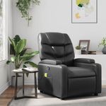 Black Faux Leather Massage Recliner