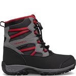 Merrell Kids Outback Snow Boot Waterproof, Black/Grey/Red, 10