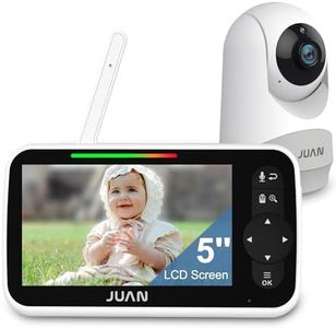 JUAN Video Baby Monitor with 3500mAh Battery (30 Hours) - Baby Monitor Camera No WiFi 5 Inch LCD Display, 1000ft Long Range Baby Monitor for Elderly with Infrared Night Vision, Remote Pan/Tilt/Zoom