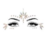 Glamza Face Crystal Gem Sticker Women Mermaid Rave Festival Glitter Rhinestone Temporary Tattoo Face Jewels Face Sticker Eyebrow Face Body Jewellery (STYLE 03)