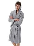 SIORO Men's Cotton Robe with Hood a