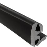 Trim-Lok EPDM Dense Rubber Window Locking Gasket and Weather Stripping Window Seal – Provide a Secure Seal Between a Body Panel and Window, Excellent Weather Strip Seal - One-Piece Locking Action (Inline), Fits 1/4” Glass and 1/4” Panel Edge, 25’ Length