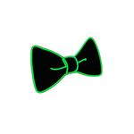 LED Bow Tie Adjustable Light Up Bow Tie, Novelty Bow Tie Party Glowing LED Tie (Green)