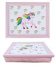 Bean bag lap tray cushioned Children tv dinner serving tray (UNICORN)