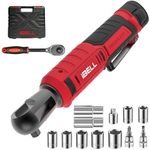 IBELL BW12-70 Cordless Ratchet Wrench Kit, 12V Brushless, 3/8" (9.5mm) Output Shaft, 70 Nm Torque, 0–200 RPM Variable Speed, Forward & Reverse, 1500mAh Battery, Includes Sockets, 12 Months Warranty