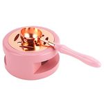 Wax Seal Warmer and Spoon Kit Sealing Wax Warmer Melting Spoon Wax Melting Stove Pot Wax Seal Furnace Wax Seal Spoon Holder for Melting Wax Seal Beads or Melting Wax Seal Sticks, Pink