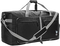 bago Holdall Bags for Men & Women - 140L Spaciously Large Holdall Bag with Shoe Compartment - Travel The World in Style & Convenience - Durable, Lightweight & Foldable Duffle Bag (Black)