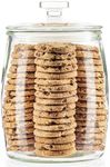 kitchentoolz 1 Gallon Glass Cookie Jar with Airtight Lid - Large Storage Container for Candy, Flour, Sugar, Pet Food & Dog Treat Canister - Pack of 1