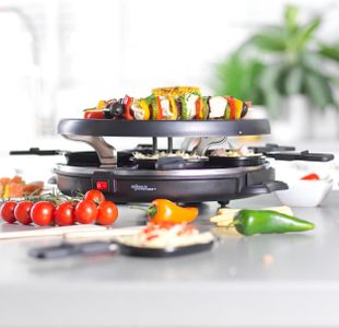 Giles & Posner Raclette Grill – 6-Person Electric Tabletop Grill