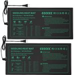 PETZOOKA Seedling Heat Mat 2 Pack 10"x 20.75" Durable Waterproof Plant Heating Pad for Germination, Indoor Gardening, Greenhouse