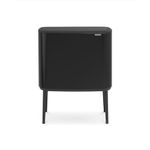 Brabantia Bo Trash Can - 1 x 9.5 Gal Inner Bucket (Matt Black) Waste/Recycling Garbage Can, Removable Compartment