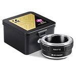 K&F Concept AI to NEX Lens Mount Adapter, Compatible with Nikon/Nikkor AI/F Mount Lens and Compatible with Sony E Mount Cameras