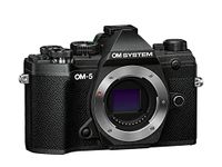 OM SYSTEM OM-5 Micro Four Thirds System Camera, 20 MP Live MOS Sensor, Improved 5-Axis Image Stabilisation, IP53, Handheld High Res Shot, Black
