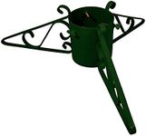 Garden Pride Christmas Tree Stand - 6" Base - Metal - Solid Steel - Plastic Coated (Green)