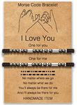 Desimtion Couples Christmas Gifts, Couples Bracelets I Love You Cute Couples Gifts for Boyfriend Girlfriend Long Distance Relationships Matching Bracelets