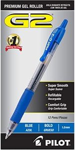 Pilot, G2 Premium Gel Roller Pens, Bold Point 1 mm, Pack of 12, Blue