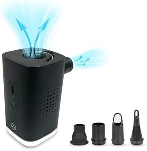 Rescuer Mini Portable Air Pump for Camping, Inflator & Deflator with 2400mAh Built-in Rechargable Battery for Swiming Pool Tubes, Blower, Air Bed Inflator