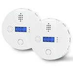 Carbon Monoxide Alarm, Digital Display CO Detector Security CO Monoxide for Home Kitchen Bedroom Safety Battery Powered (Battery not Included),Comply with CSA 6.19 (2 Pack)