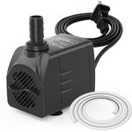 Knifel 400GPH Submersible Water Pump(1500L/H,25W),Ultra Quiet Fountain Pump with 6.5ft. High Lift,Pond Pump for Fish Tank, Pond, Aquarium, Statuary, Hydroponics.