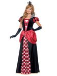 Smiffys Royal Red Queen Costume, Red with Dress & Crown, Fairytale, Wings and Wands Fancy Fancy Dress, The Queen Dress Up Costumes