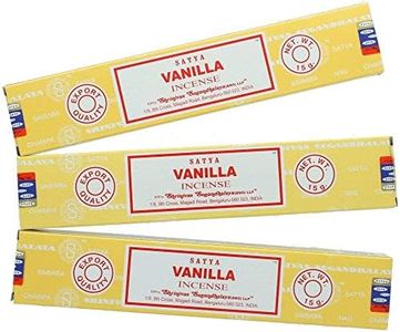 Satya Nag Champa Vanilla Incense Sticks - 3 Packs, 3 Packs