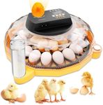 26-Egg Incubator with Automatic Turning, Digital LED Display and Automatic Humidity Control for Chicken, Duck, Quail, Poultry and Pigeon Eggs,Chicken tray (Purpose egg tray+Bird egg tray)