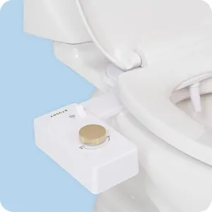 TUSHY Classic 3.0 Bidet Toilet Seat Attachment - A Non-Electric Self Cleaning Water Sprayer with Adjustable Water Pressure Nozzle, Angle Control & Easy Home Installation (1, White/Gold)