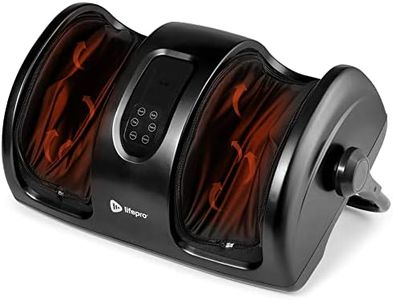 LifePro Calf and Foot Massager for Plantar Fasciitis with Heat - Shiatsu Foot Massager Machine for Circulation & Neuropathy - Electric Foot Massagers for Convenient Foot Massage Pain Relief (Black)