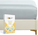 Twin XL Fitted Sheet Cotton Soft, 100% Cotton, 400 Sateen, No Pop-Off Elastic, Deep Pocket, Durable Egyptian Quality Fitted Sheet with Head & Foot Tags (Twin XL, Silver Gray)