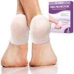 2 Pairs Silicone Heel Protectors,Gel Heel Protectors,Gel Heel Cups for Comfort,Comfortable & Durable Shoe Heel Socks for Men and Women