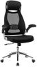 SONGMICS Chaise de bureau, Fauteuil pivotant, Siège avec accoudoirs rabattables, Appui-tête et support lombaire, Dossier inclinable, Surface en toile, OBN86BK, Noir, 64 x 55 x (117-126,5) cm